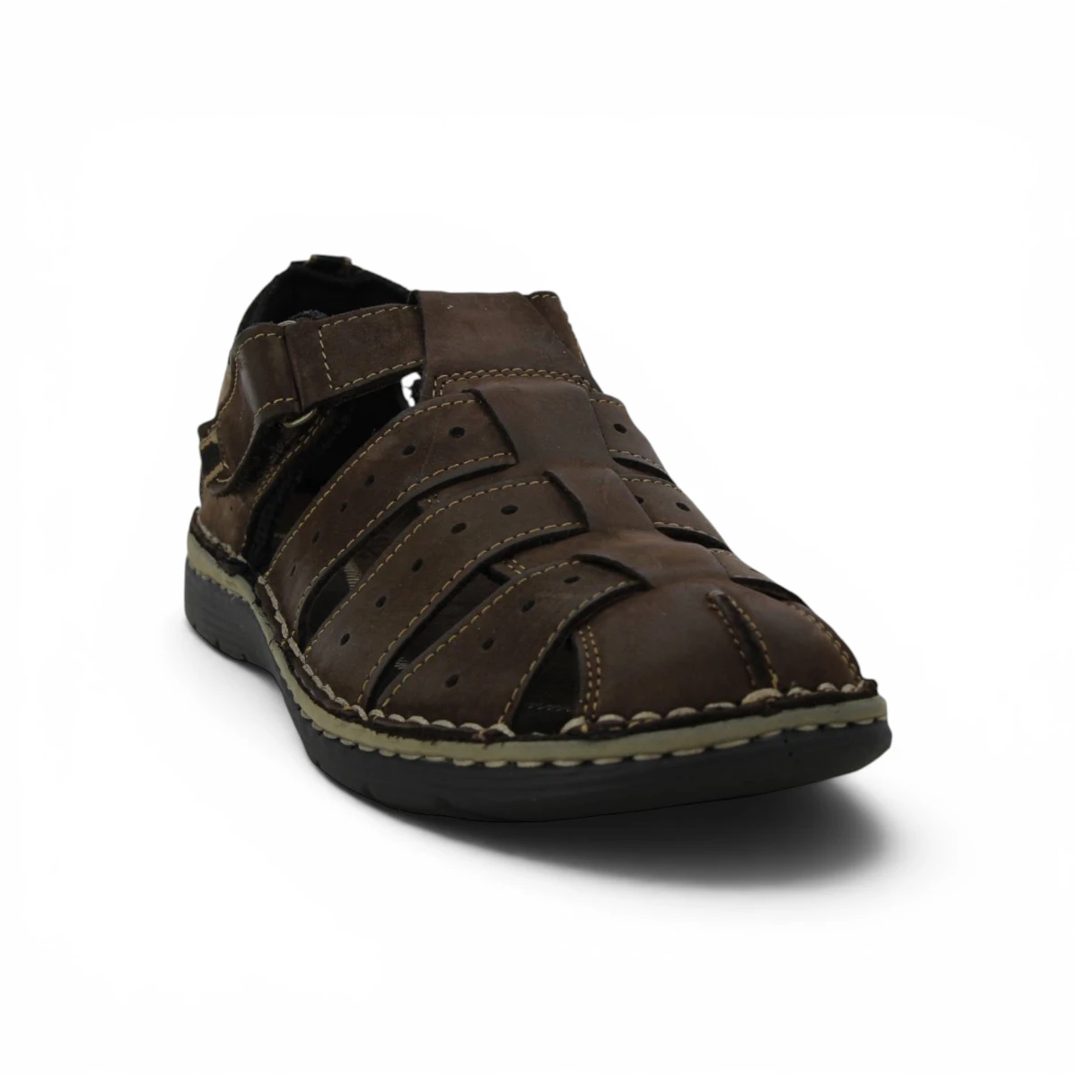 02128230-MOR Tamnosmeđe muške kožne sandale – Calba Moda