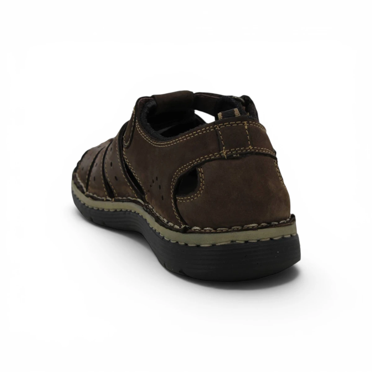 02128230-MOR Tamnosmeđe muške kožne sandale – Calba Moda