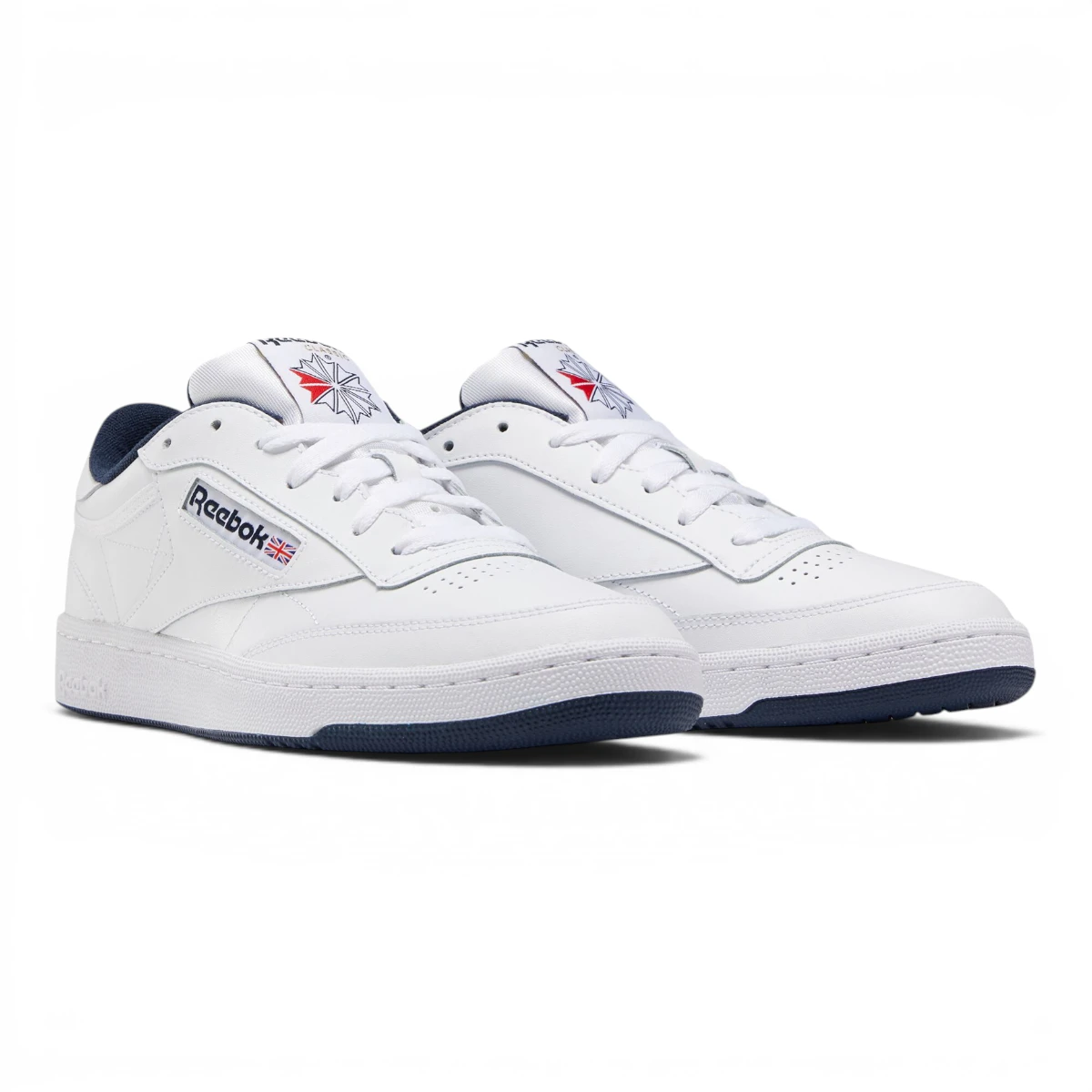 100000156 Bijele kožne tenisice s plavim detaljima – Reebok