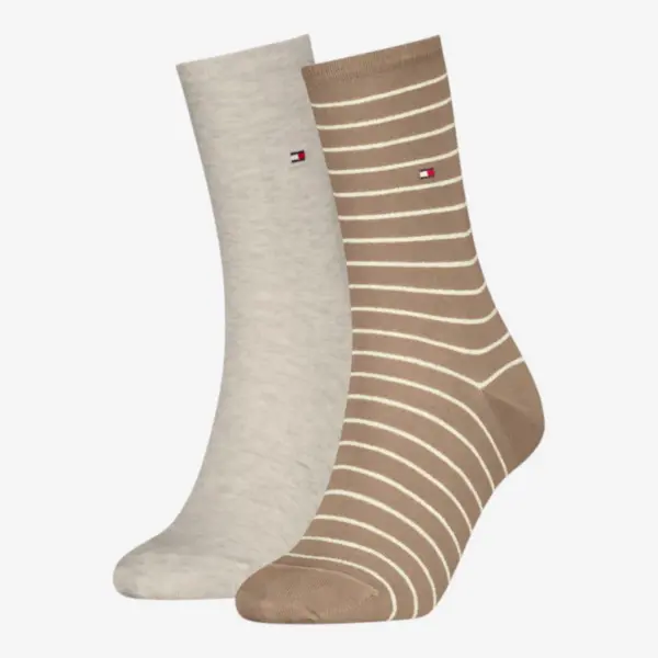 Tommy Hilfiger ženske čarape Stripe 2P sand 1494-004