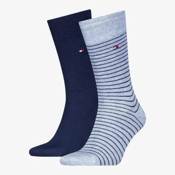 100001496-043 Tommy Hilfiger muške čarape Small Stripe Sock 2P light blue melange