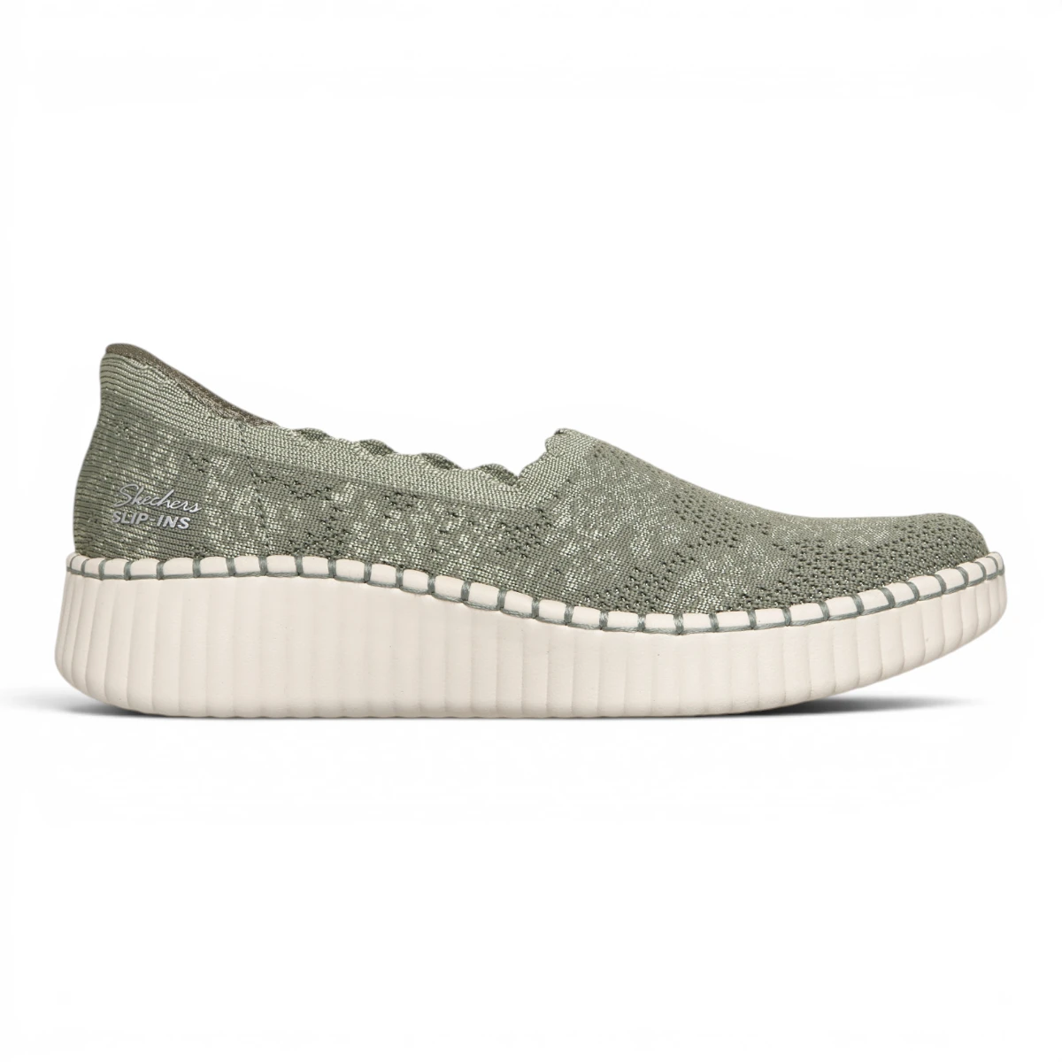 100966-BBK Ženske slip-on Wilshire True Charm zelene Skechers