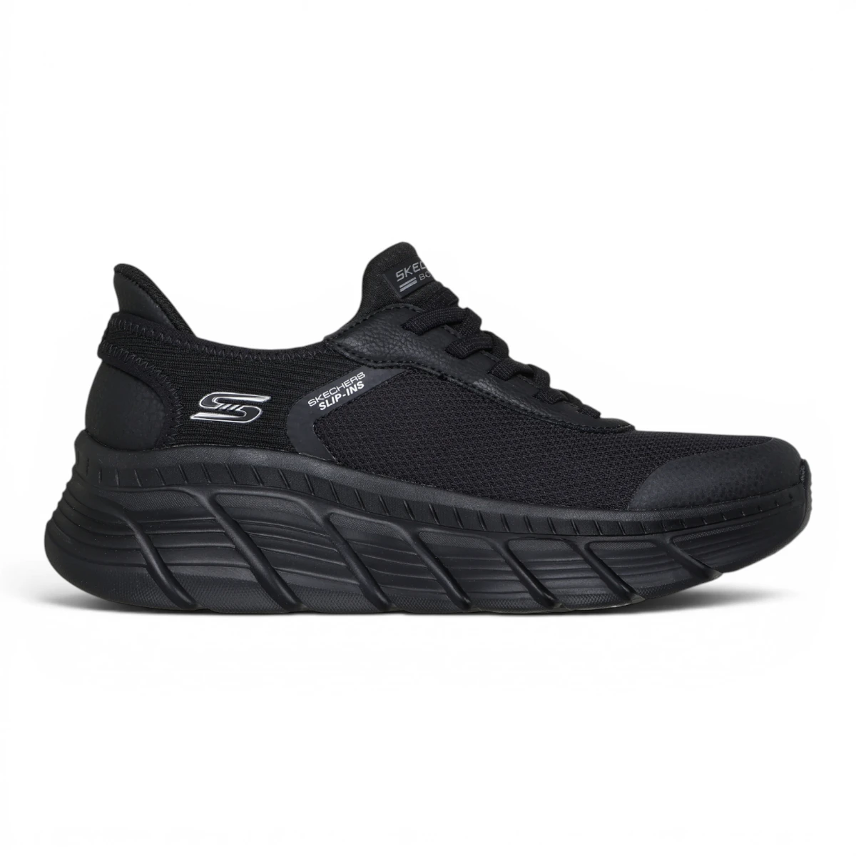 117391-BBK Ženske tenisice BOBS B Flex Hi Linear Force crne Skechers