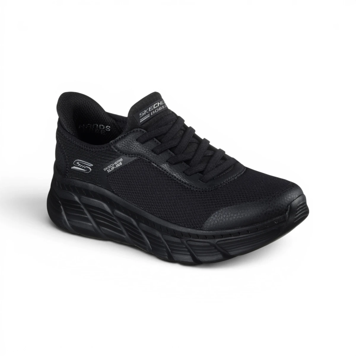 117391-BBK Ženske tenisice BOBS B Flex Hi Linear Force crne Skechers