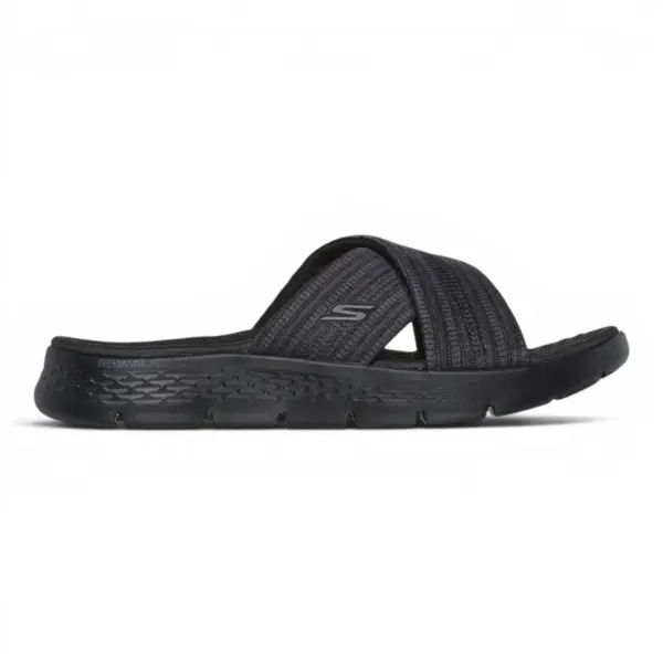 Crno-sive ženske natikače GO WALK Flex Sandal Impress – Skechers