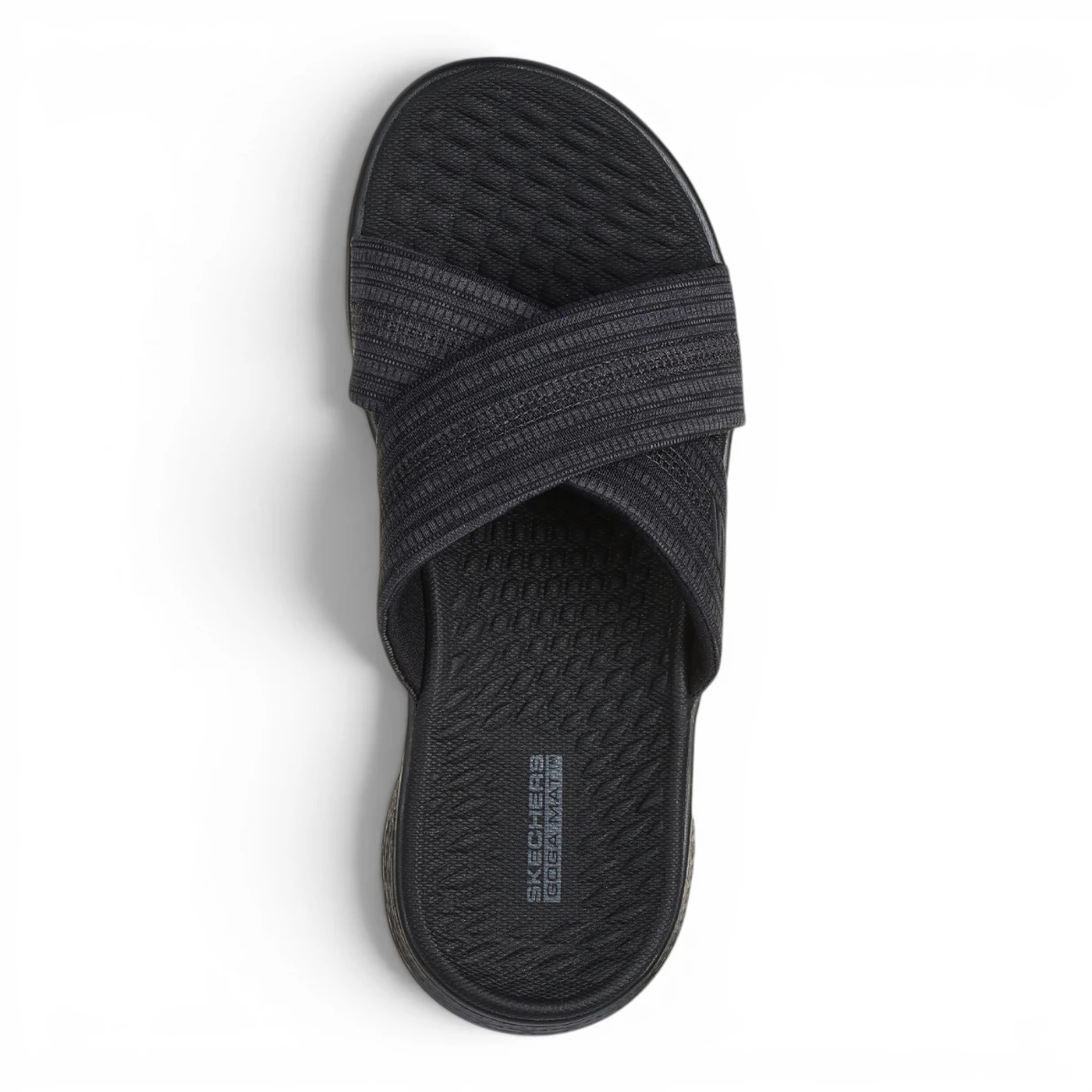 141420-BKGY Crno-sive ženske natikače GO WALK Flex Sandal Impress – Skechers