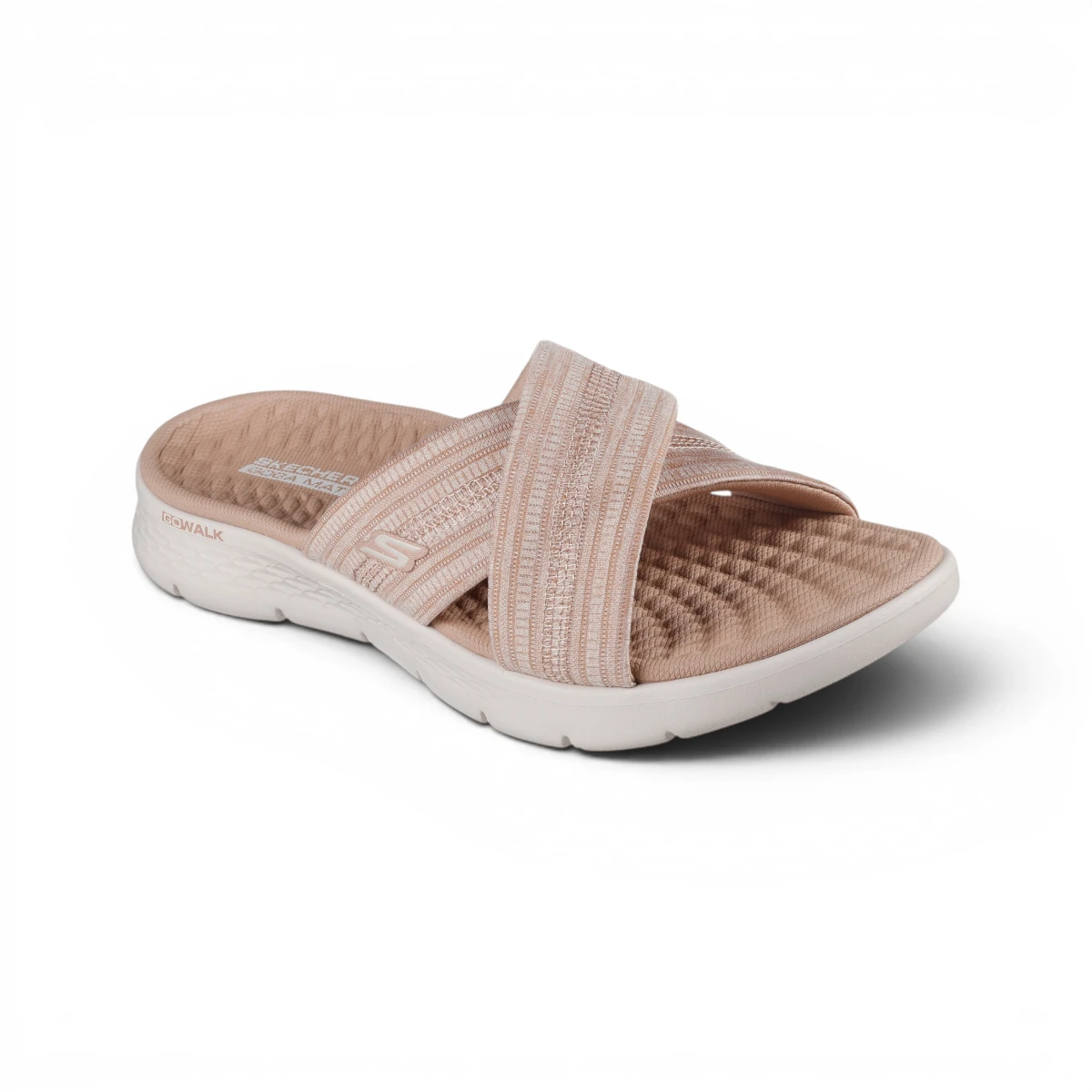 141420-TPE Svijetlo smeđe ženske natikače GO WALK Flex Sandal Impress – Skechers