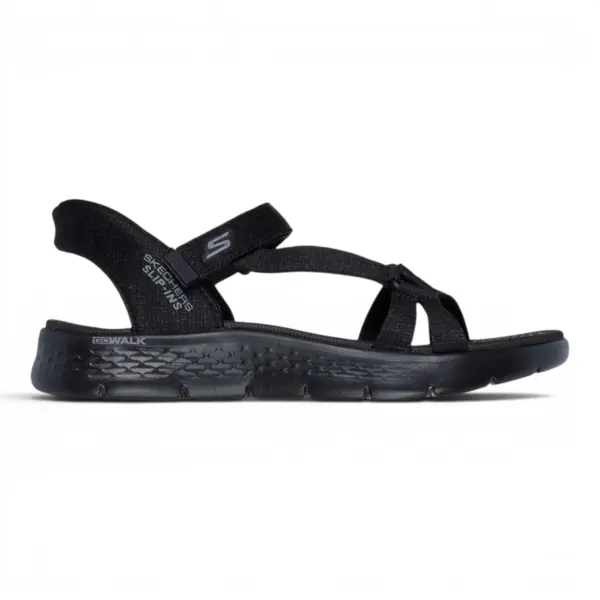 Crne ženske Slip-ins sandale GO WALK Flex Sandal Illuminate – Skechers
