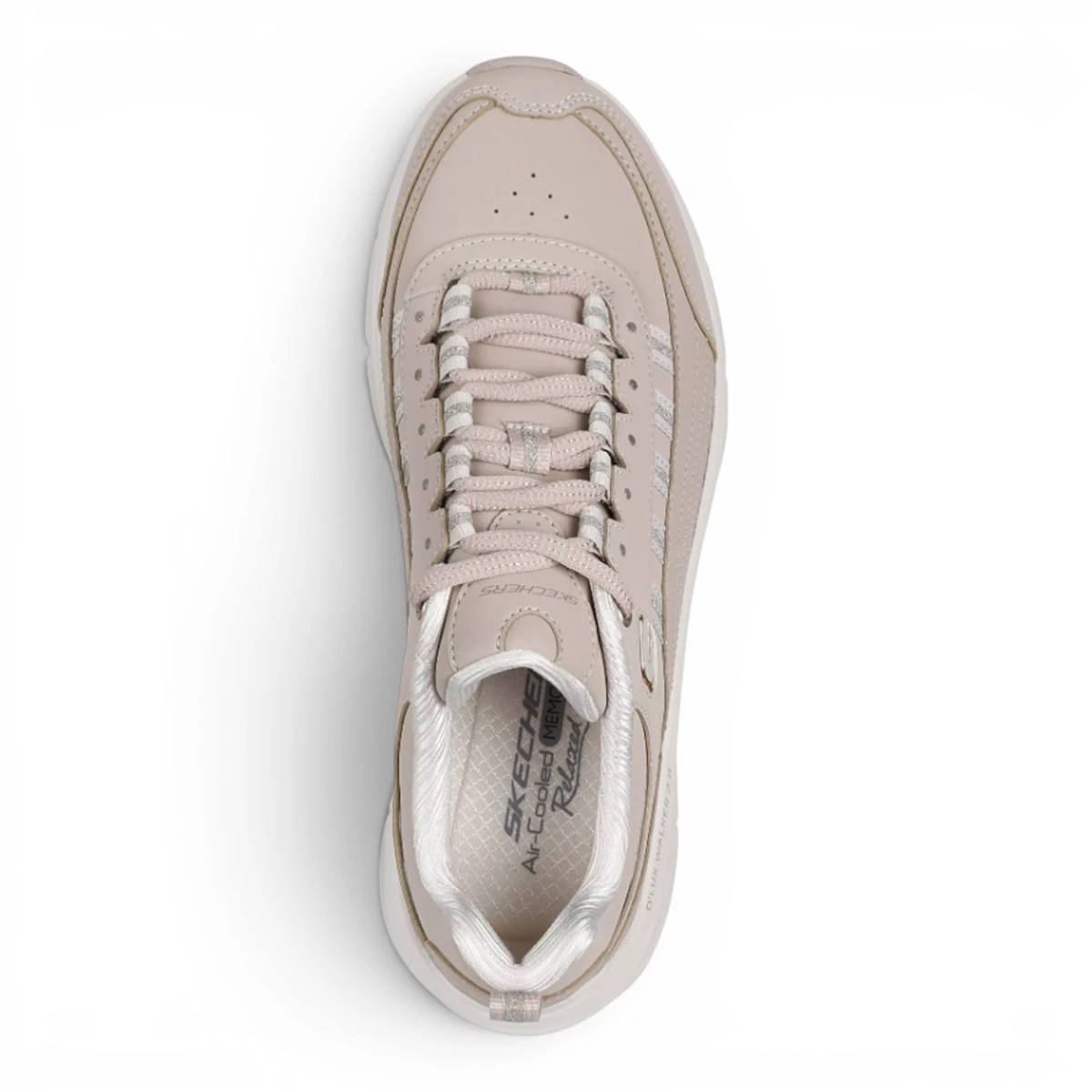 150106-TPGD Taupe zlatne ženske tenisice D’Lux Walker 2.0 – Skechers