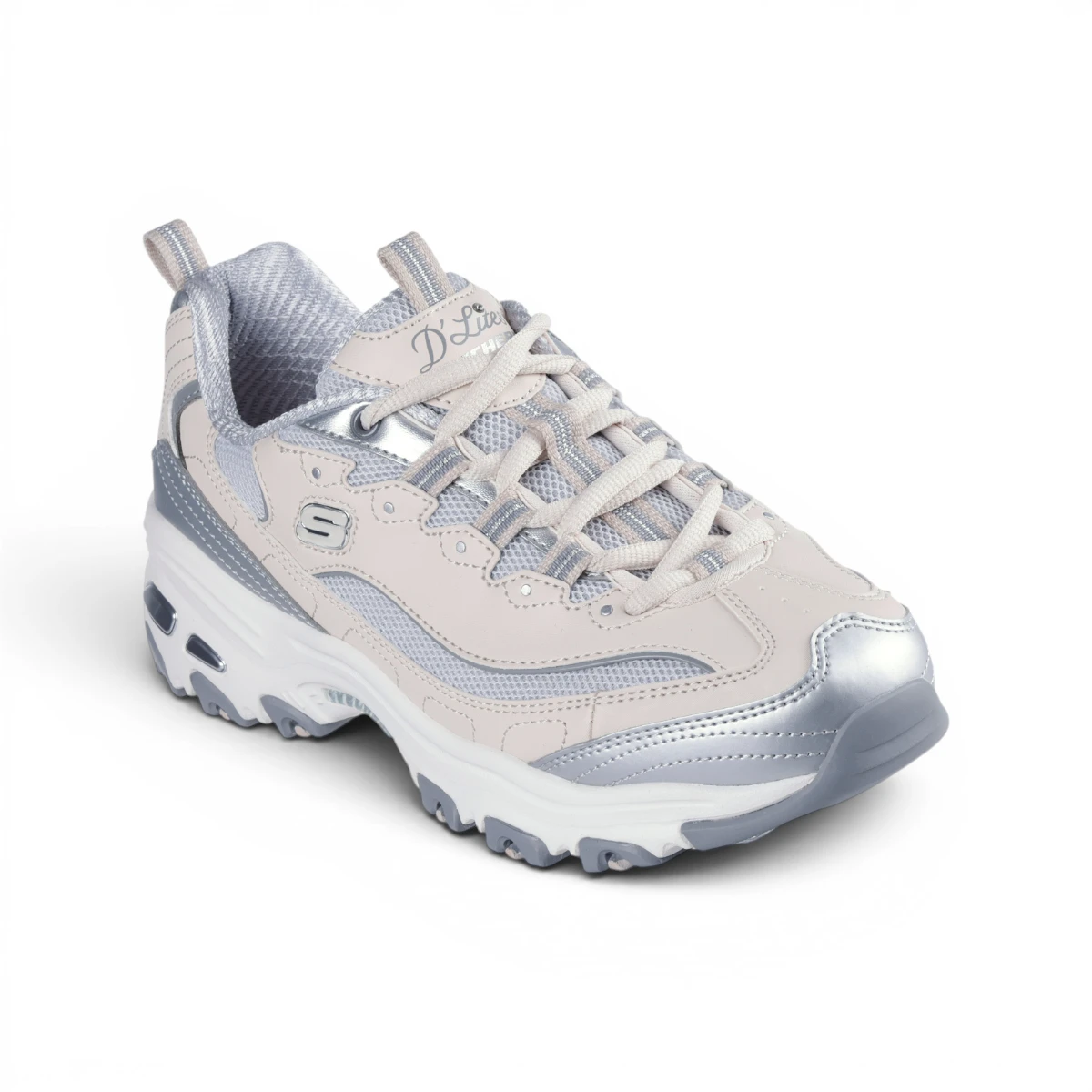 150246-NTSL Rozo-srebrne ženske tenisice D'Lites Chromatic – Skechers