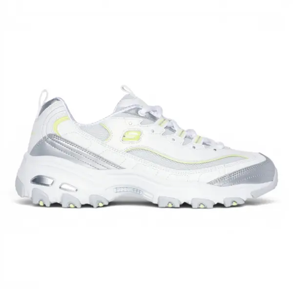 Bijelo-srebrne ženske tenisice D'Lites Chromatic – Skechers