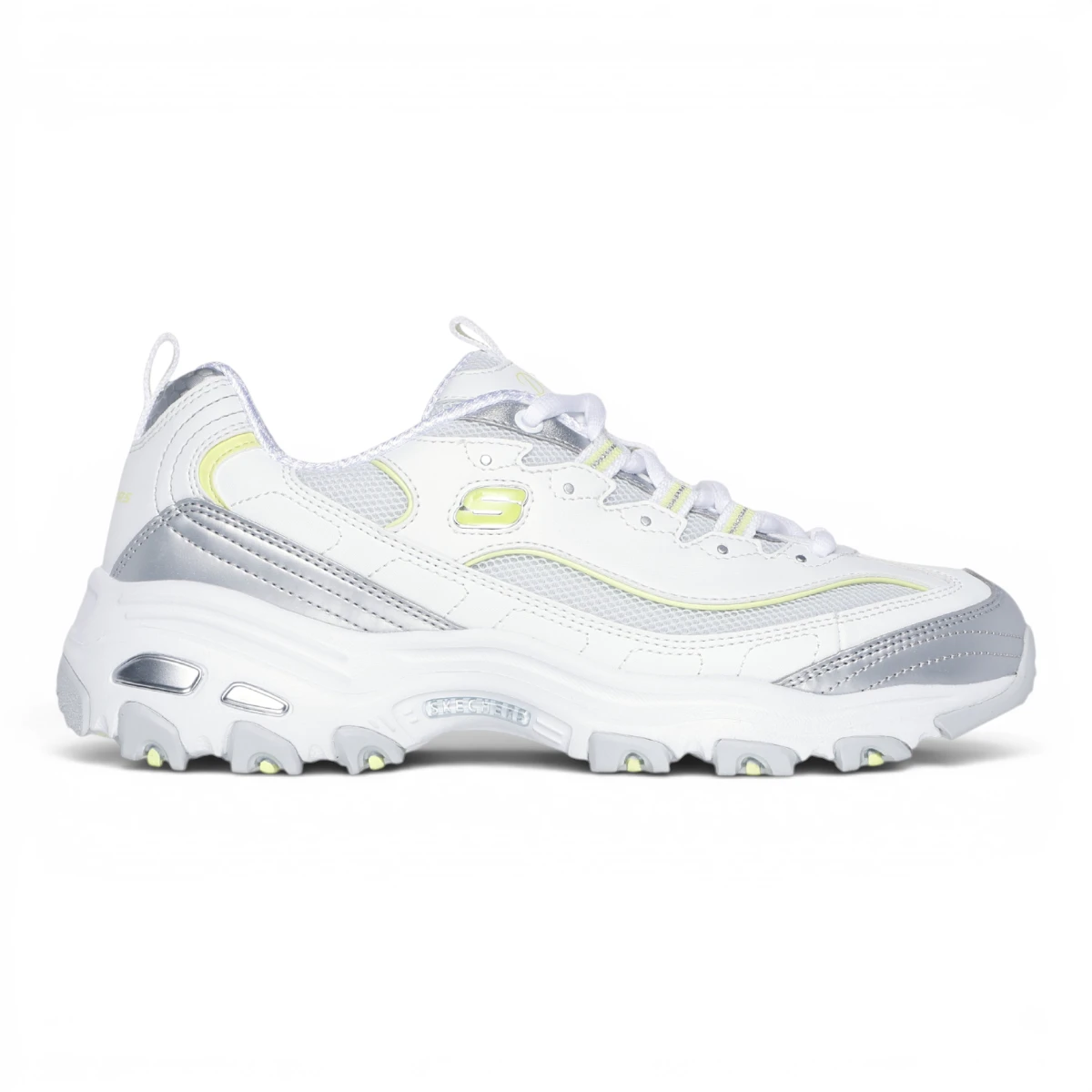 150246-WSLM Bijelo-srebrne ženske tenisice D'Lites Chromatic – Skechers