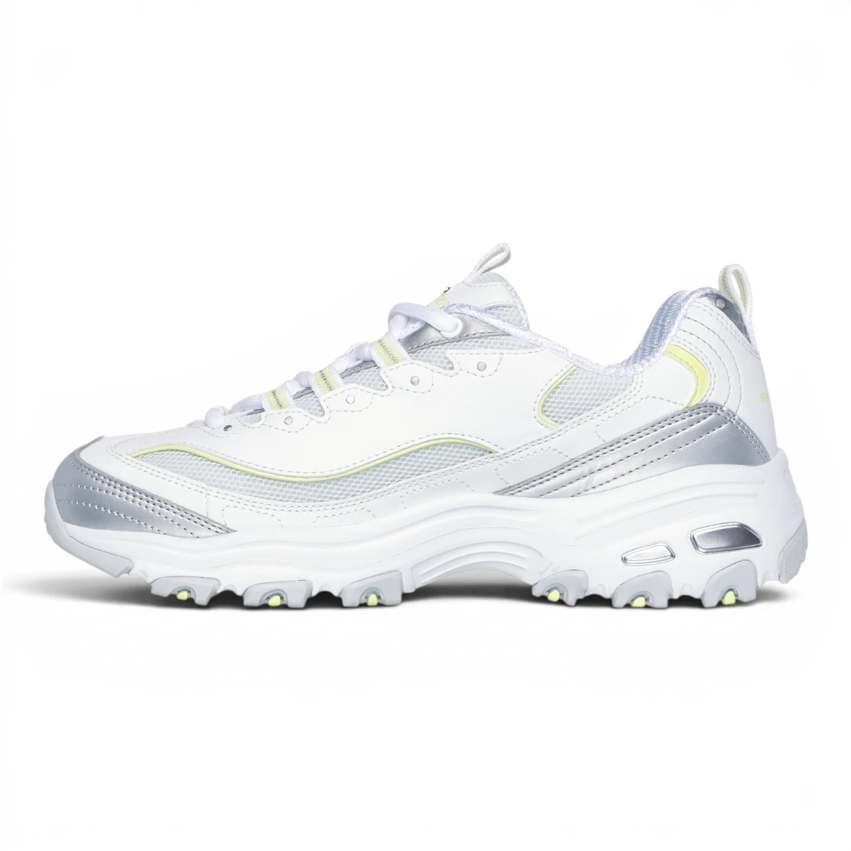 150246-WSLM Bijelo-srebrne ženske tenisice D'Lites Chromatic – Skechers
