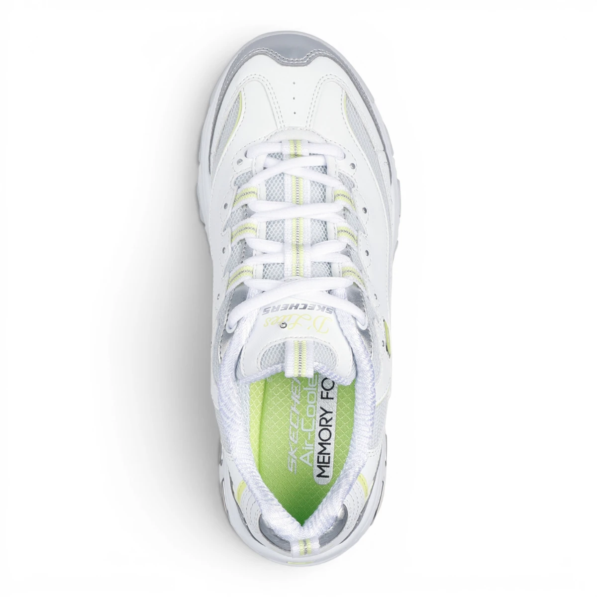 150246-WSLM Bijelo-srebrne ženske tenisice D'Lites Chromatic – Skechers