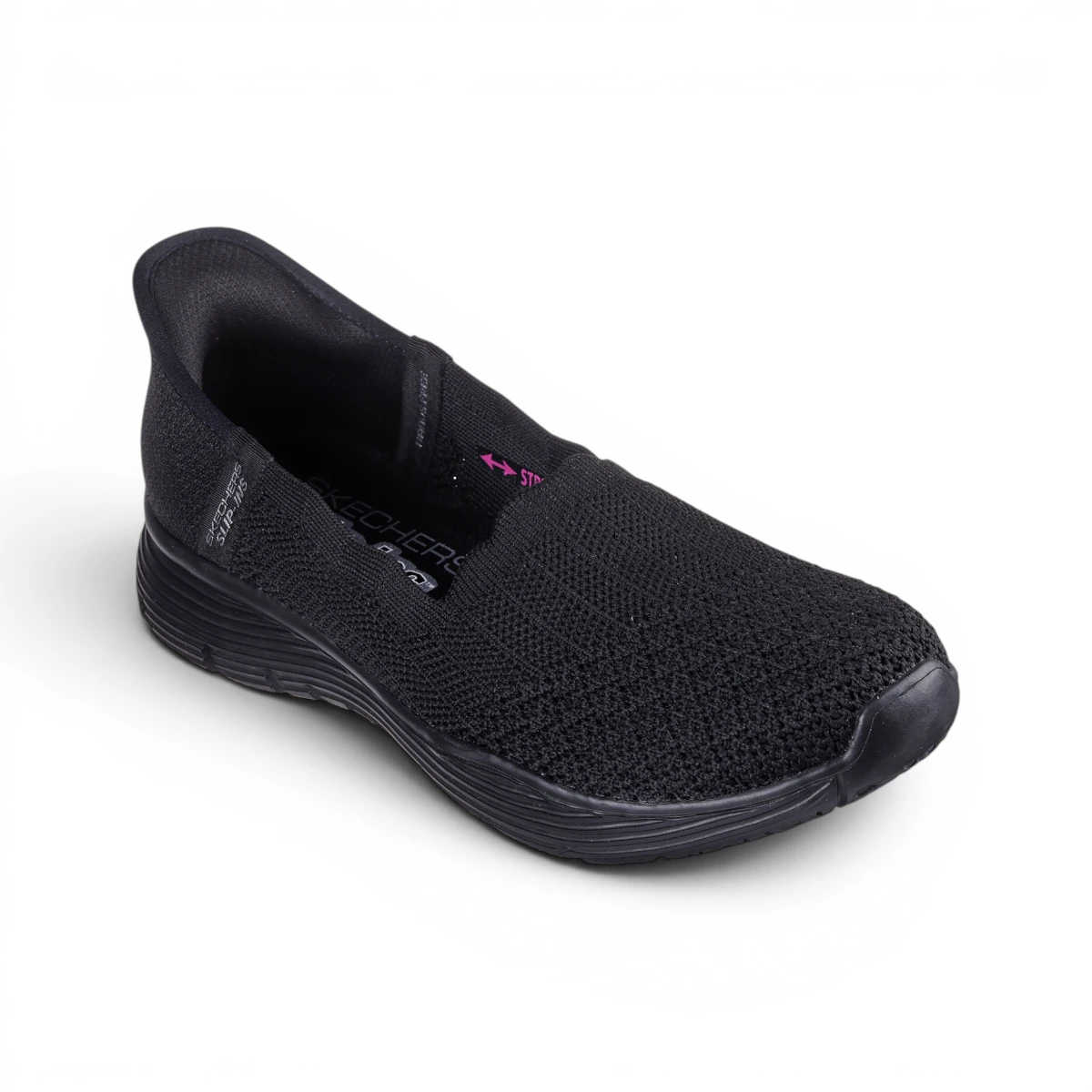 158980-BBK Crne ženske mokasine Seager Believe It – Skechers