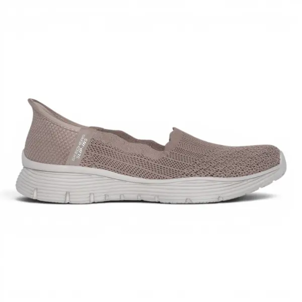 Taupe ženske mokasine Seager Believe It – Skechers