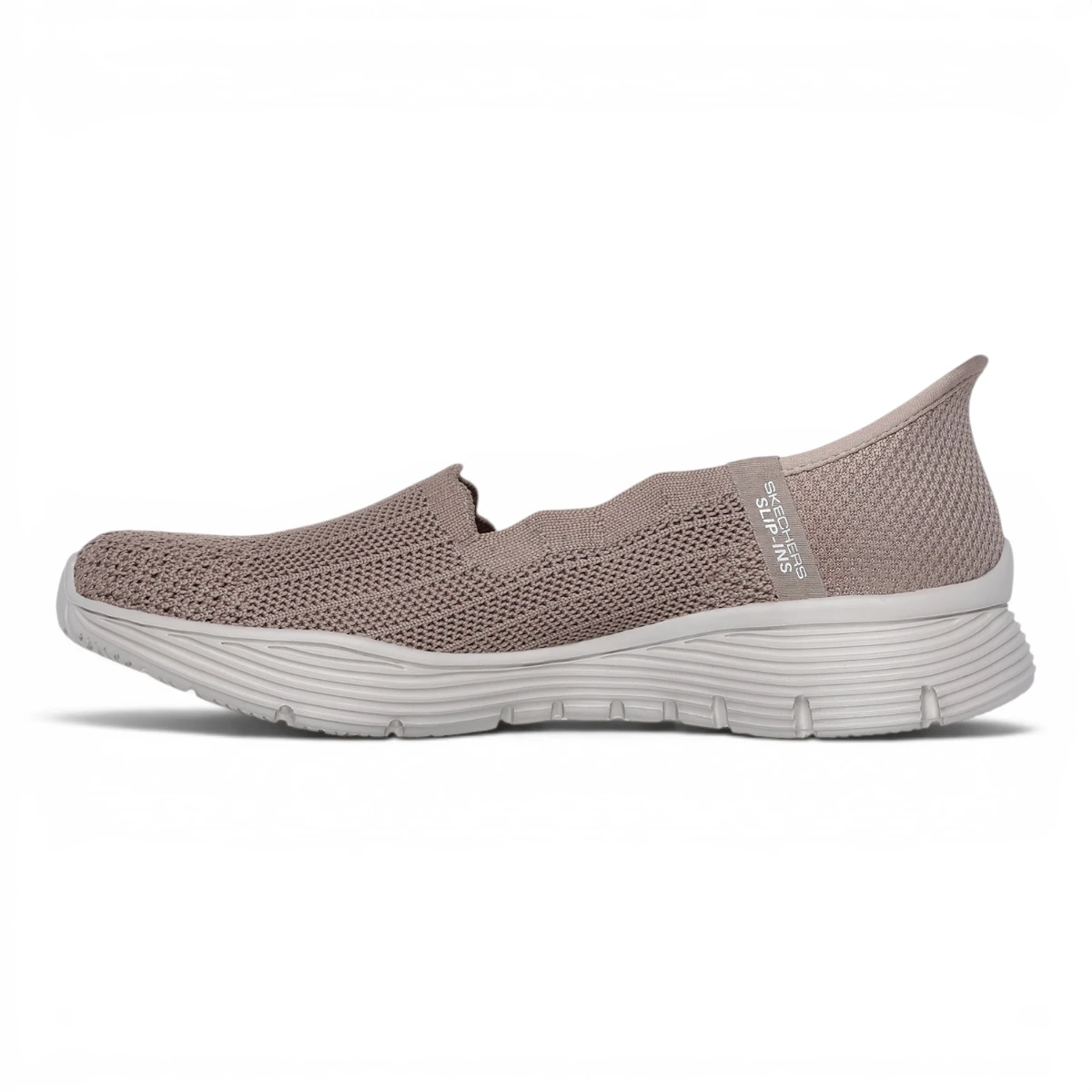 158980-DKTP Taupe ženske mokasine Seager Believe It – Skechers