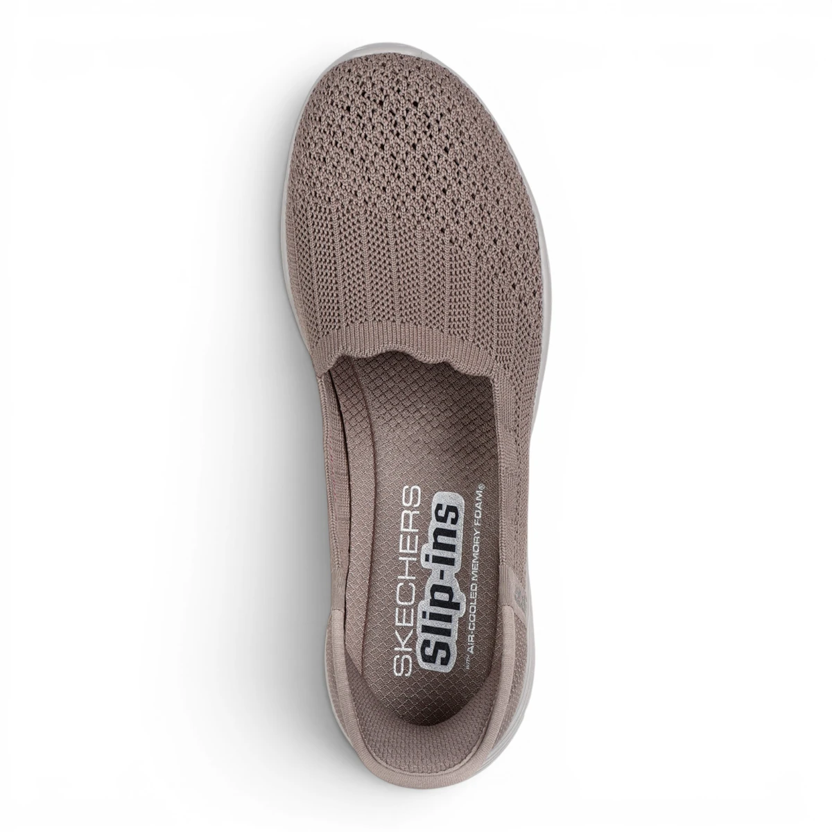 158980-DKTP Taupe ženske mokasine Seager Believe It – Skechers