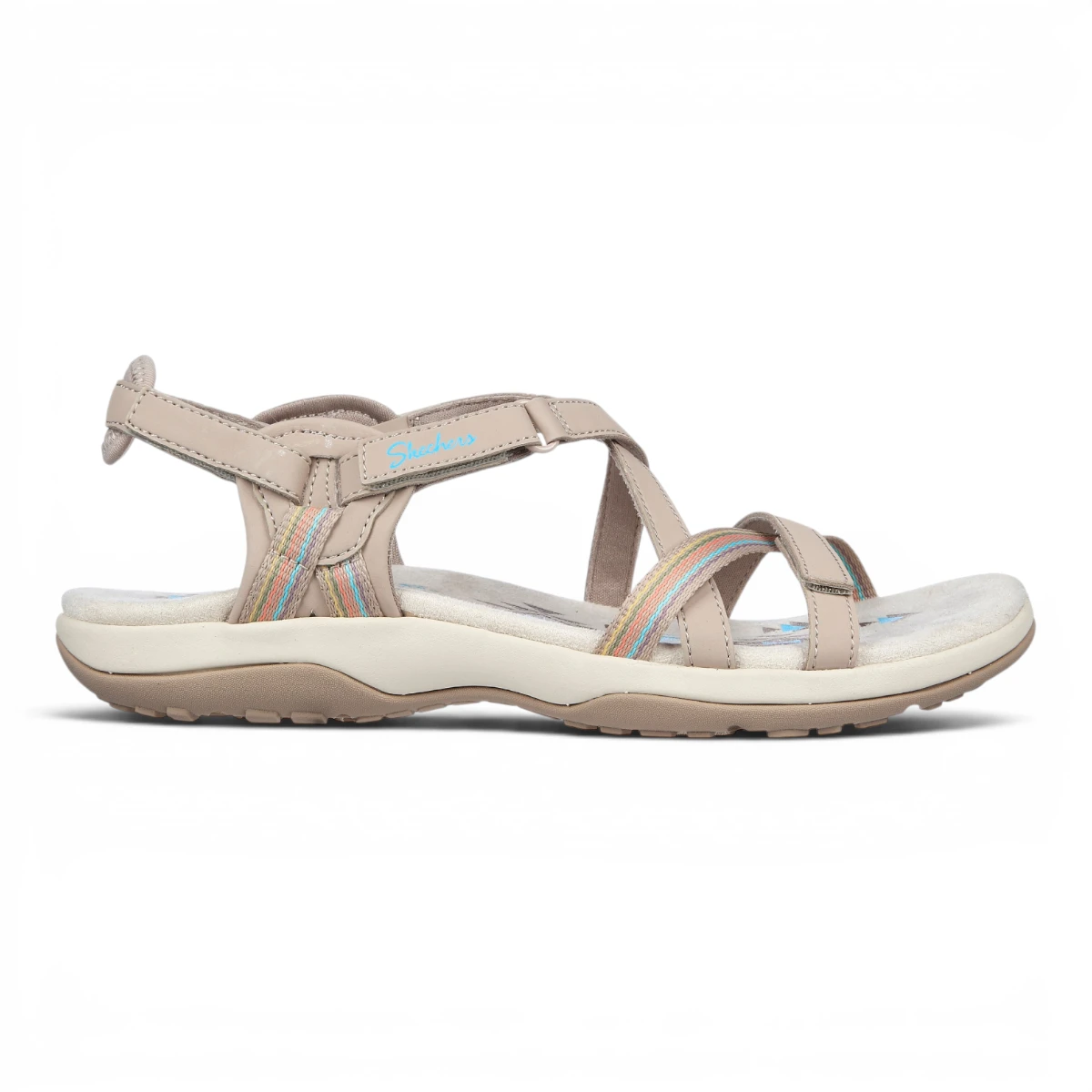 163115-TPE Taupe ženske sandale Reggae Slim Sun Array – Skechers