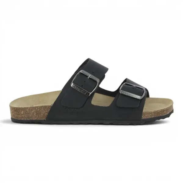 Muške kožne natikače Free Life rustic nero – Crna