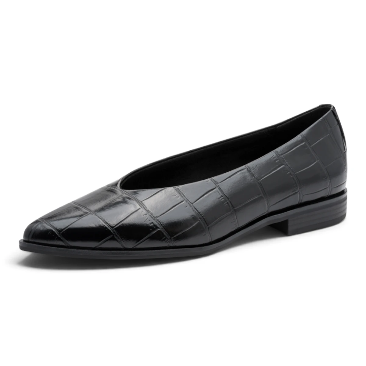 2-22124-47-069 Marco Tozzi ženska balerinka BLACK CROCO