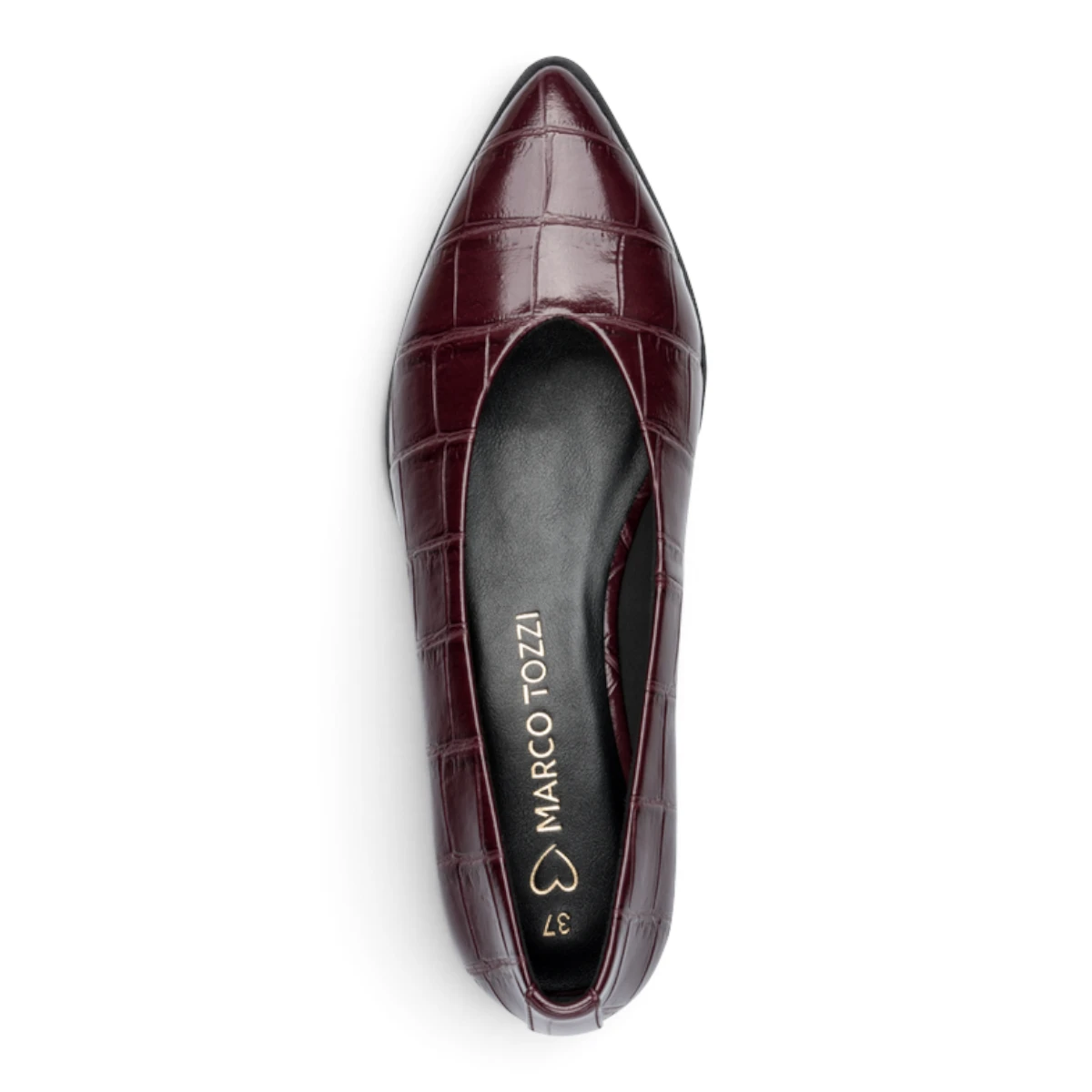 2-22124-47-537 Marco Tozzi ženska balerina BORDEAUX CROCO