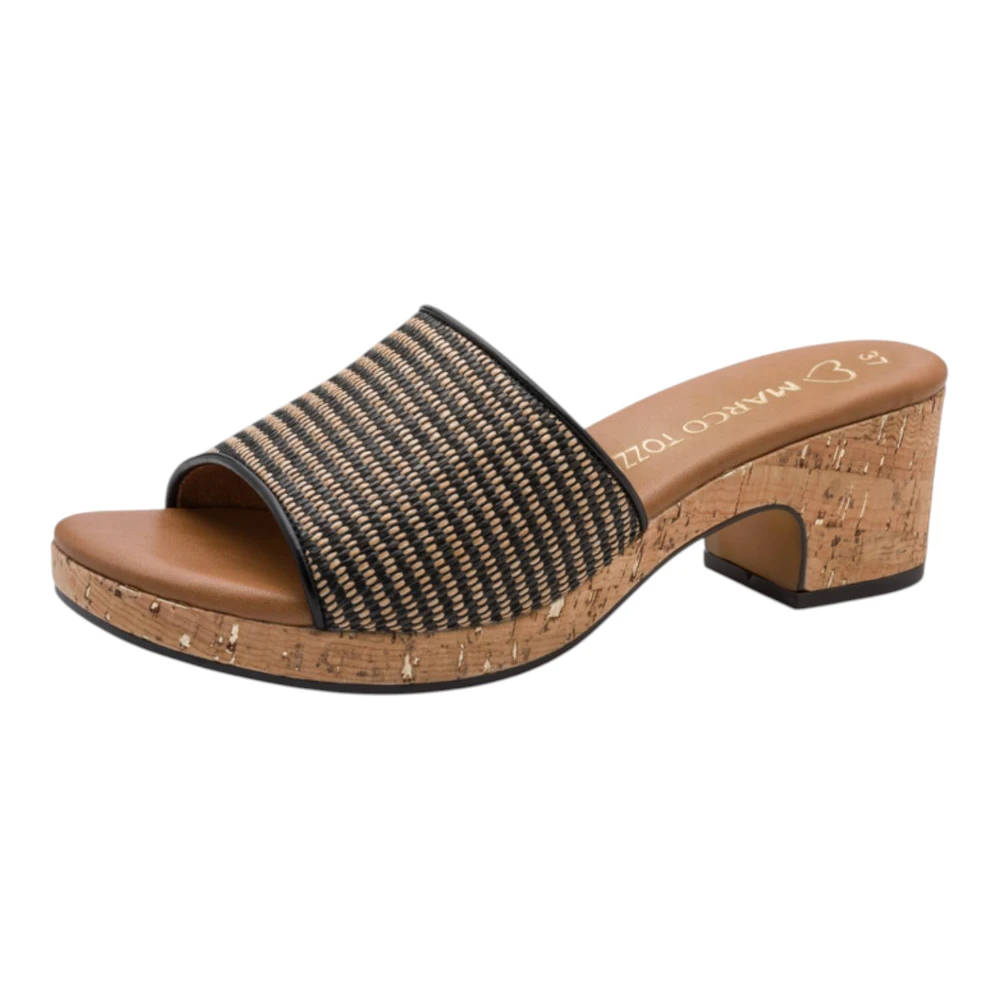 2-27260-46-098 Marco Tozzi Ženska natikača Black/Beige/Gold