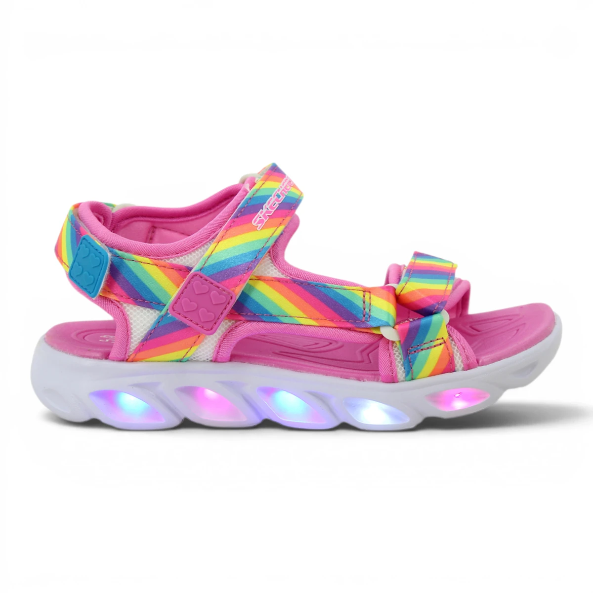 20218L-MLT Hypno-Flash Rainbow Lights dječje sandale roze – Skechers
