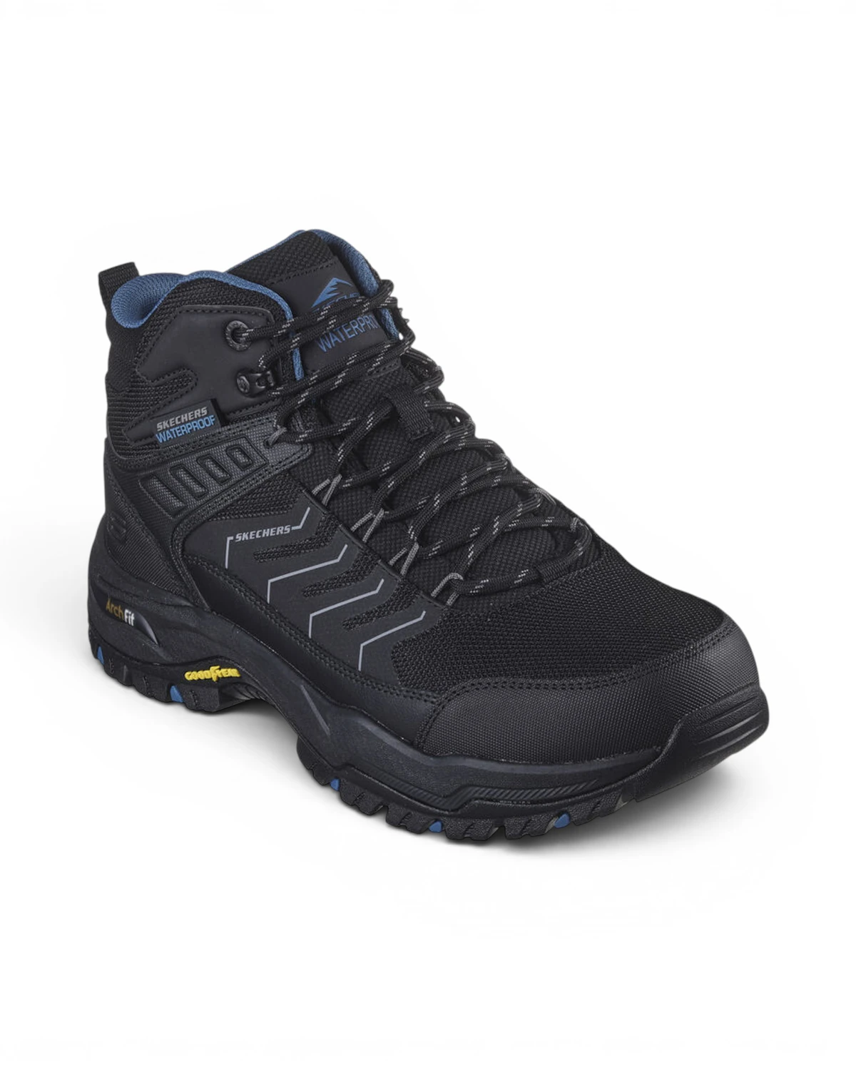 204634-BLK Crne muške čizmice Arch Fit Dawson RA – Skechers