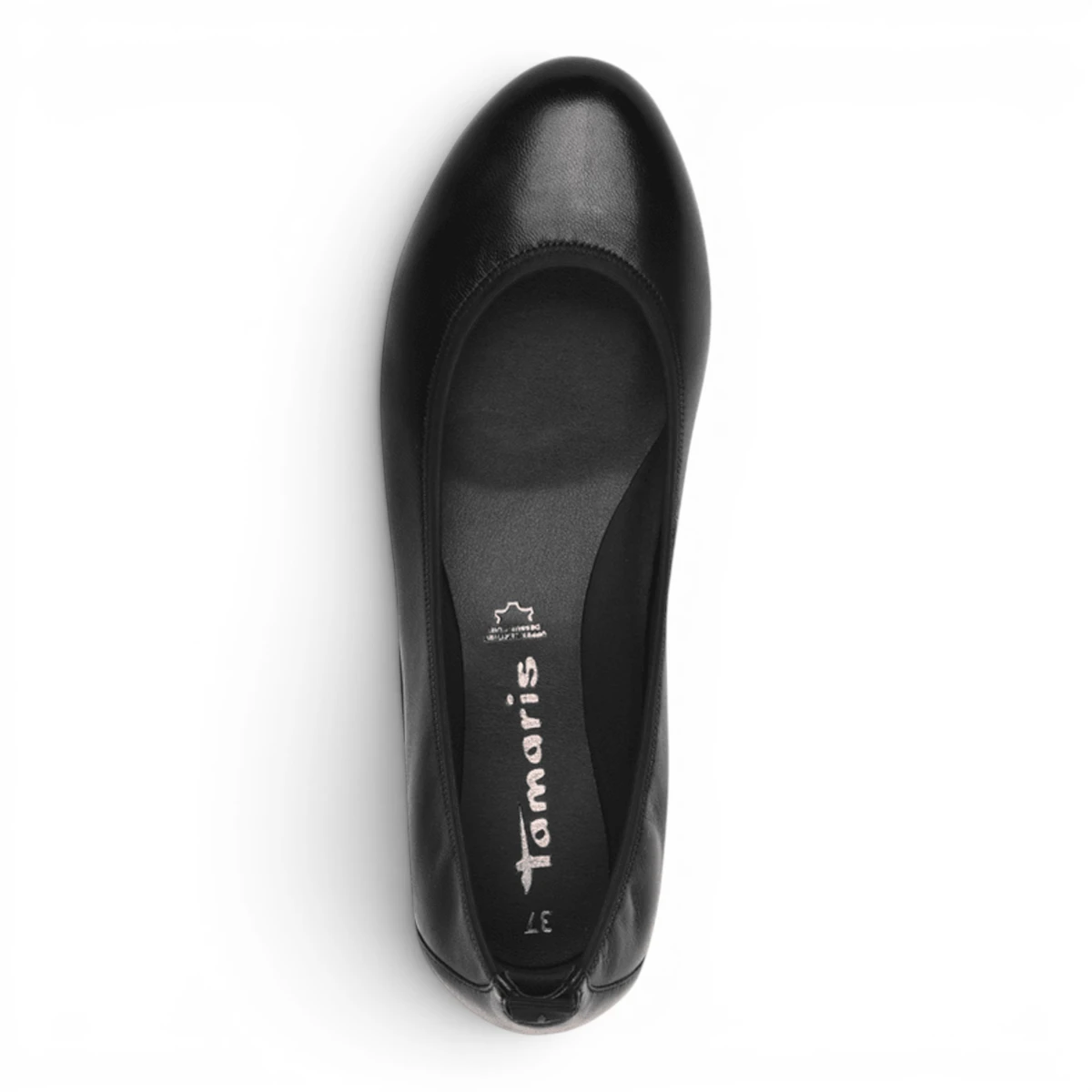 22130-44-003 Tamaris balerina BLACK LEATHER