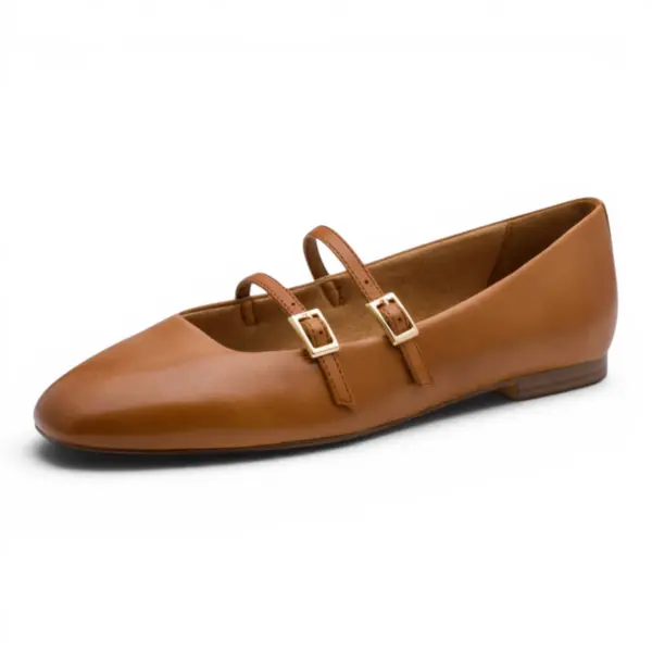 Kožne Ženske Balerinke Tamaris Cognac