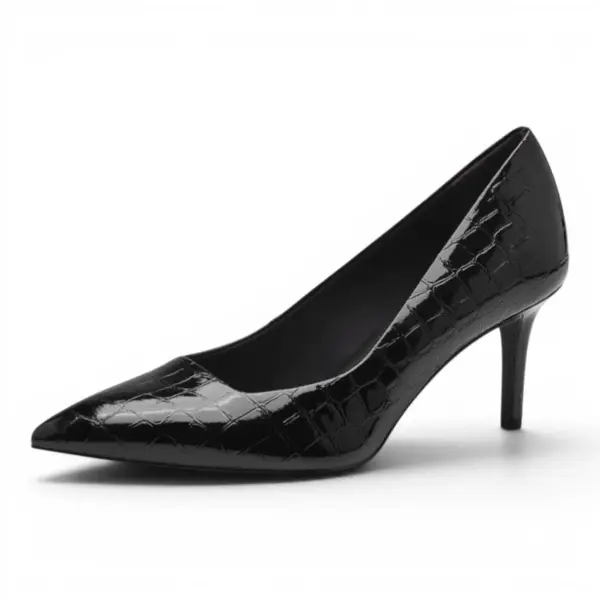 Tamaris Black Croco Crne Cipele s Uzorkom