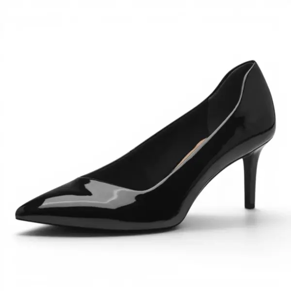 Tamaris BLACK PATENT – Elegantne crne lakirane cipele na petu