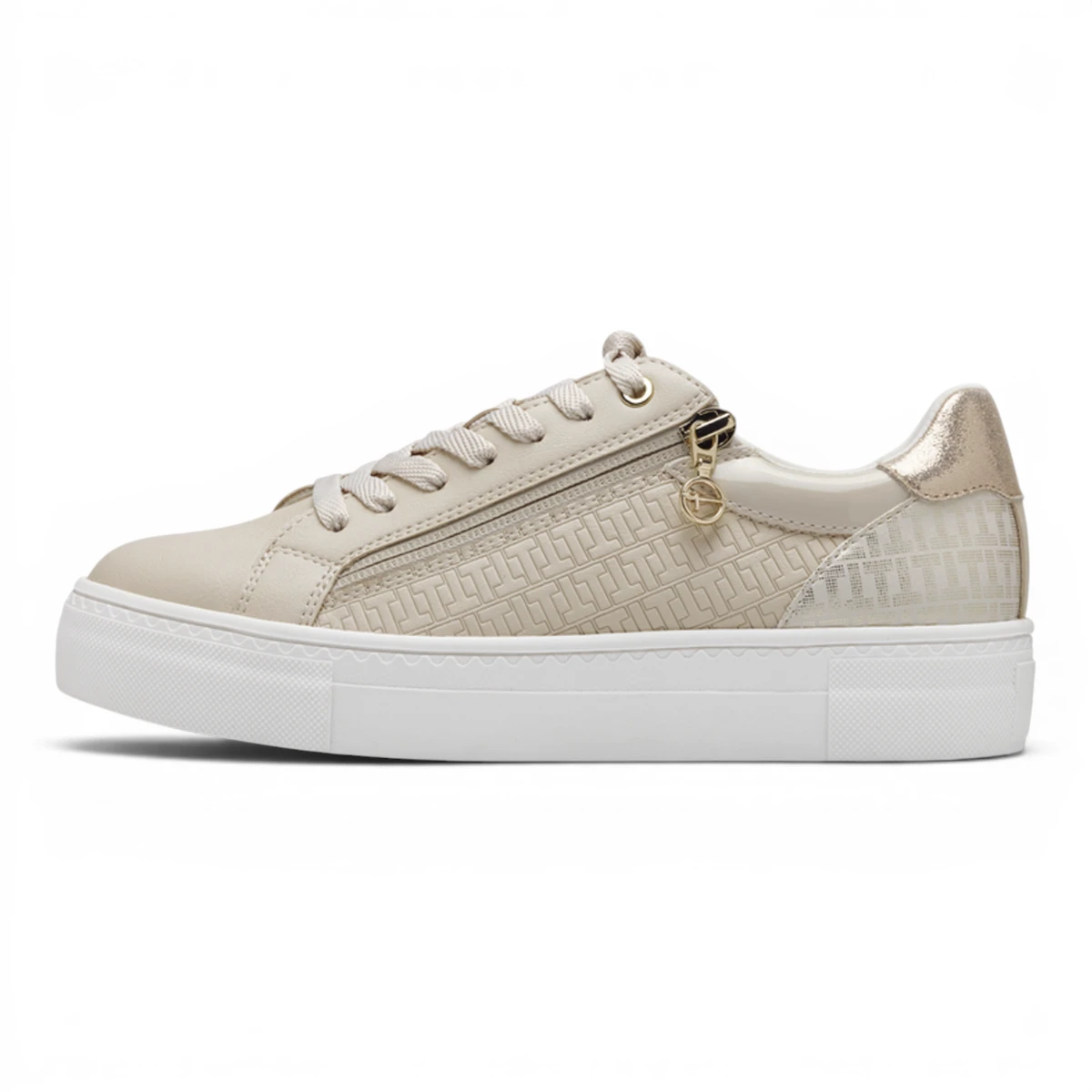 23313-41-E85 Tamaris ženske tenisice Schnürer IVORY/GOLD