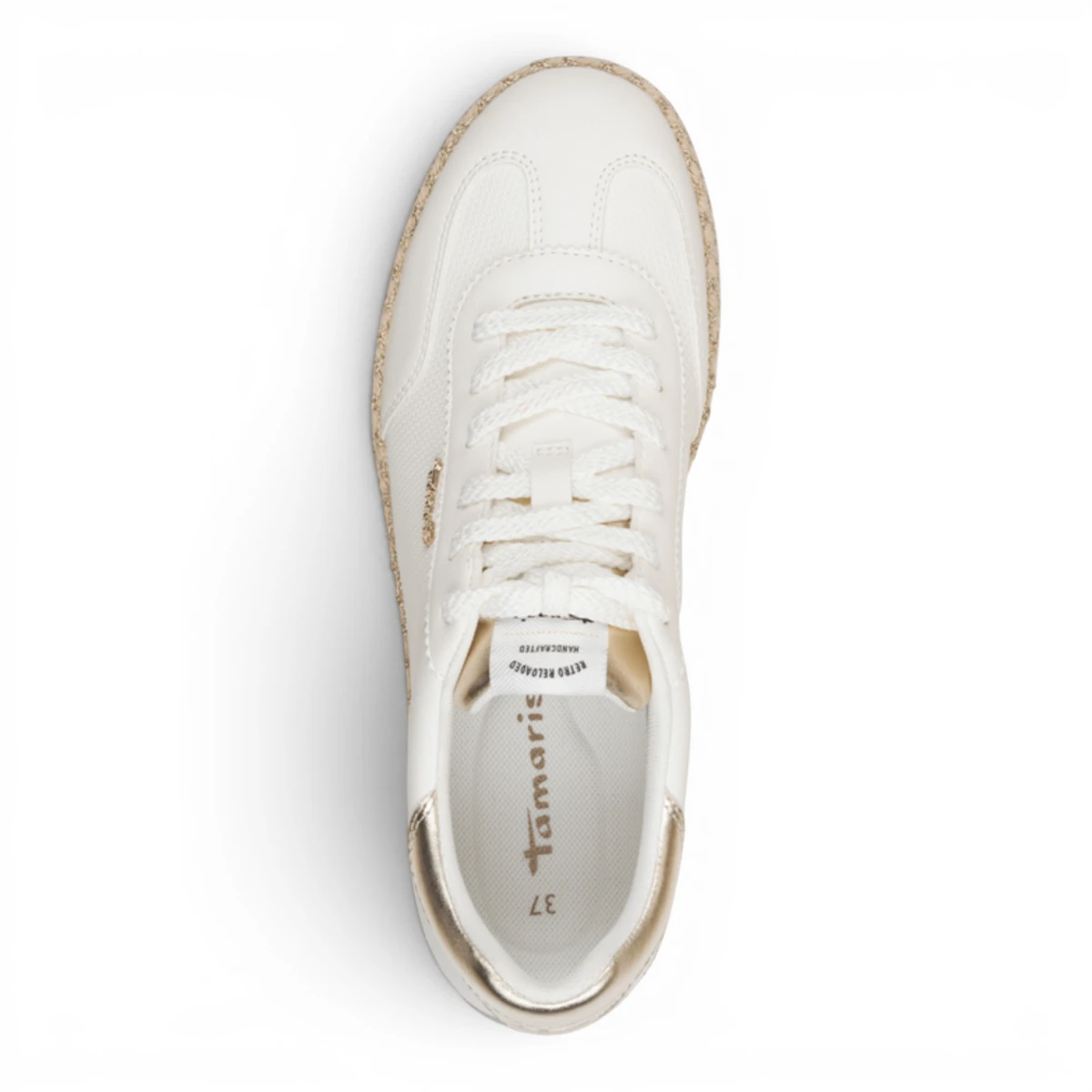 23641-46-190 Tamaris ženska tenisica WHITE/GOLD