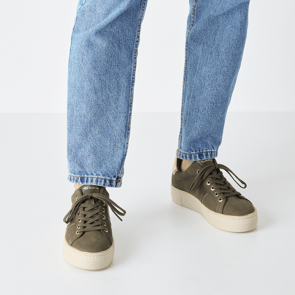 23724-42-727 Tamaris ženska tenisica OLIVE NUBUC