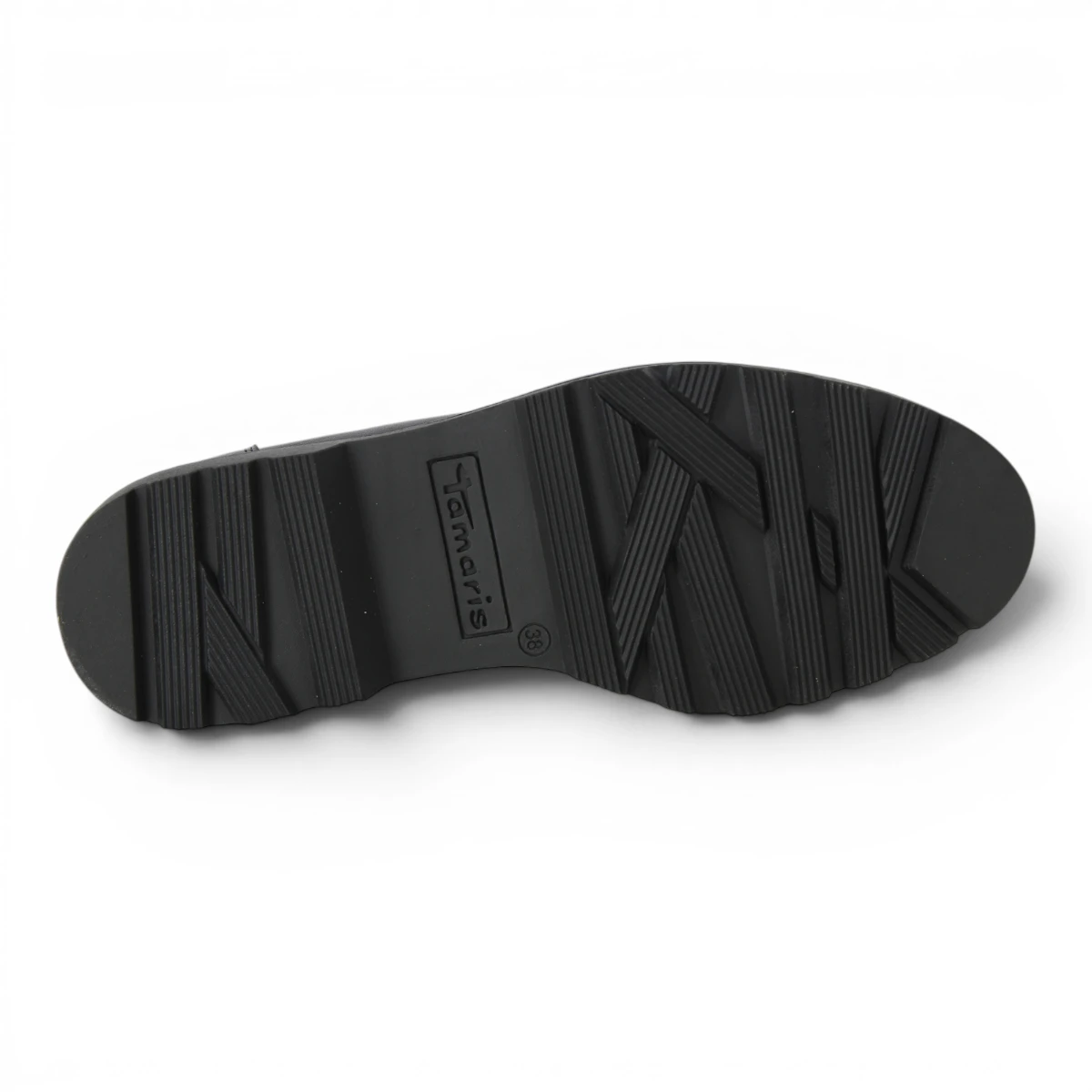 24312-41-020 Ženske kožne mokasinke Tamaris Badam Black Matt
