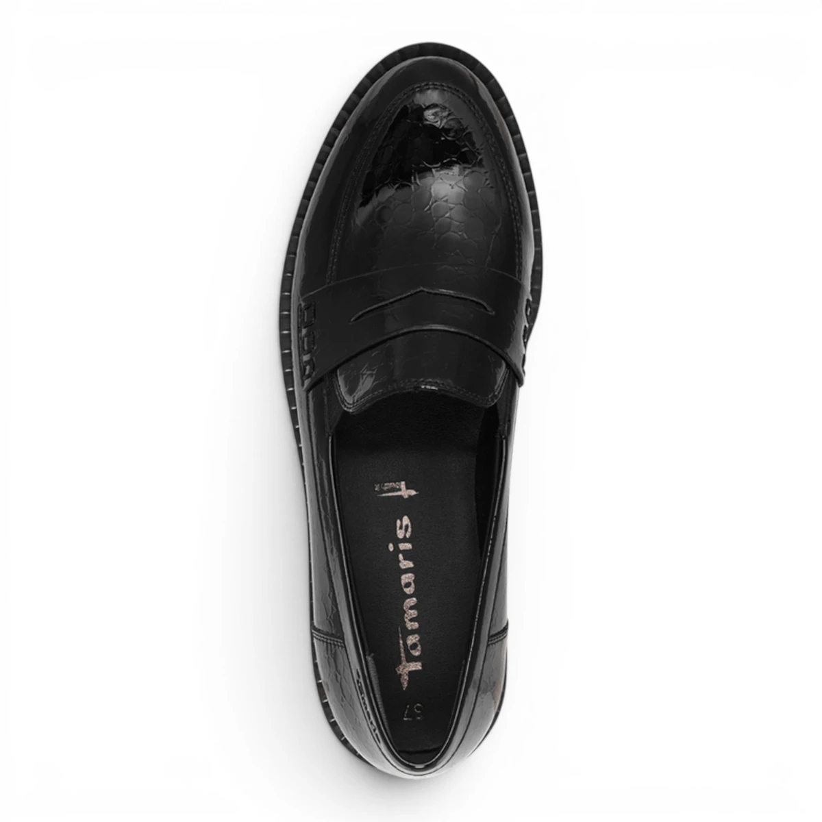 24312-41-087 Tamaris BLK PATENT STR