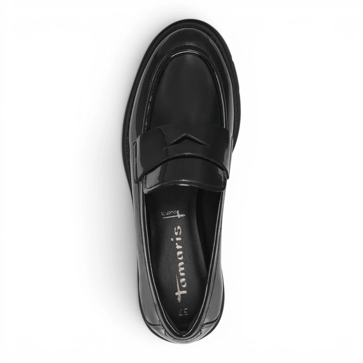 24313-42-018 Tamaris ženska mokasina BLACK PATENT