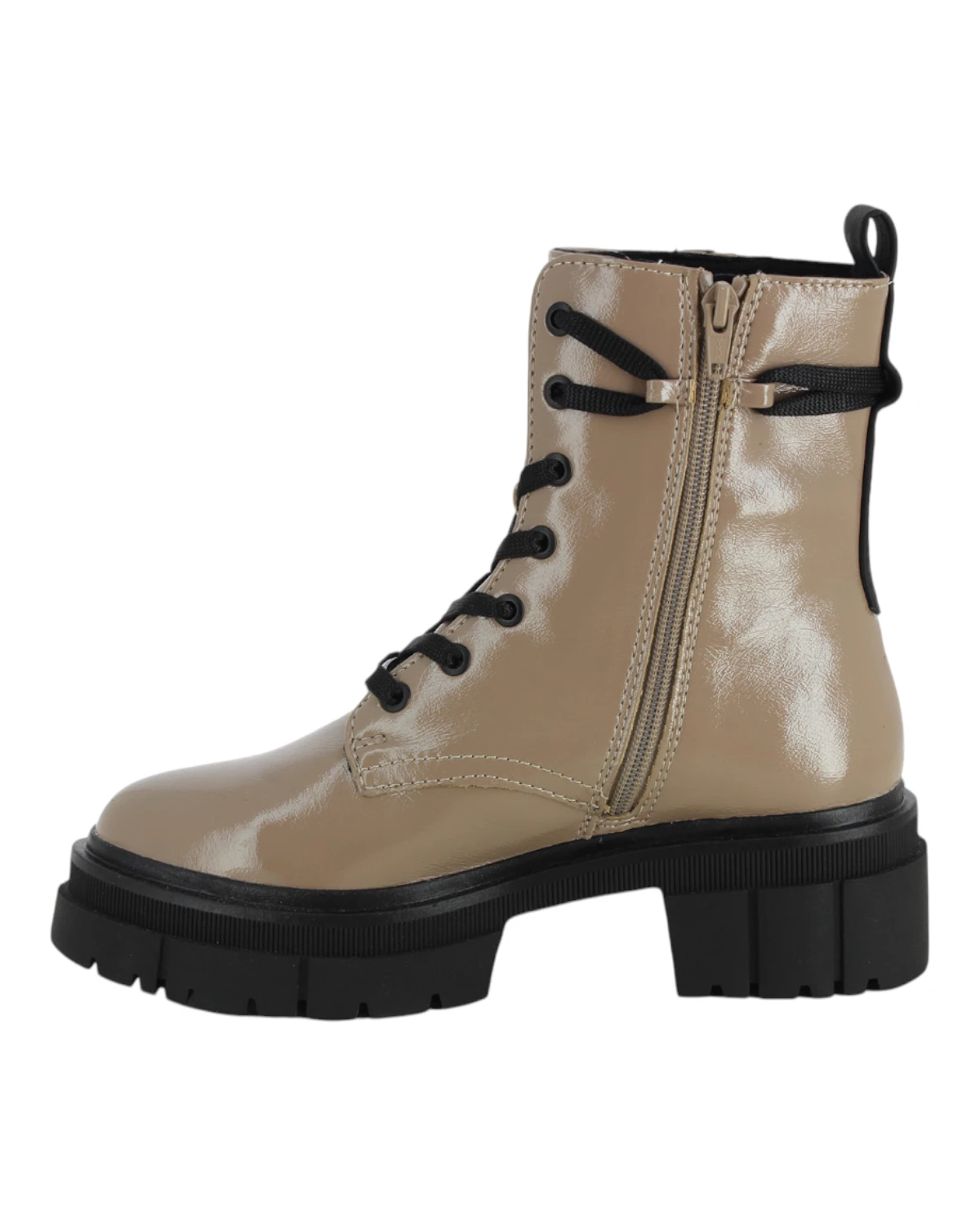 25208-29-344 s.Oliver lace boot Flat TAUPE PATENT
