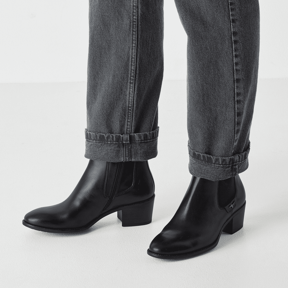25325-45-003 Tamaris ženska gležnjača BLACK LEATHER