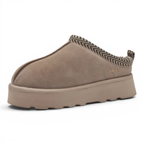 Ženske kožne papuče s.Oliver LIGHT TAUPE