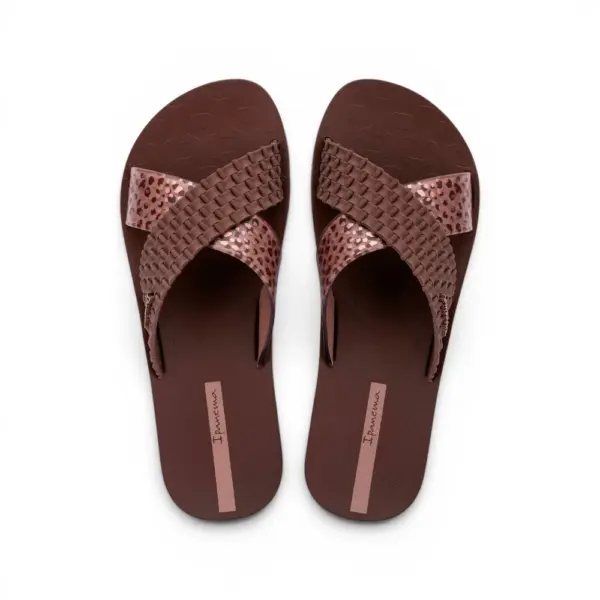27214-BP207 Ipanema sense slide fem brown