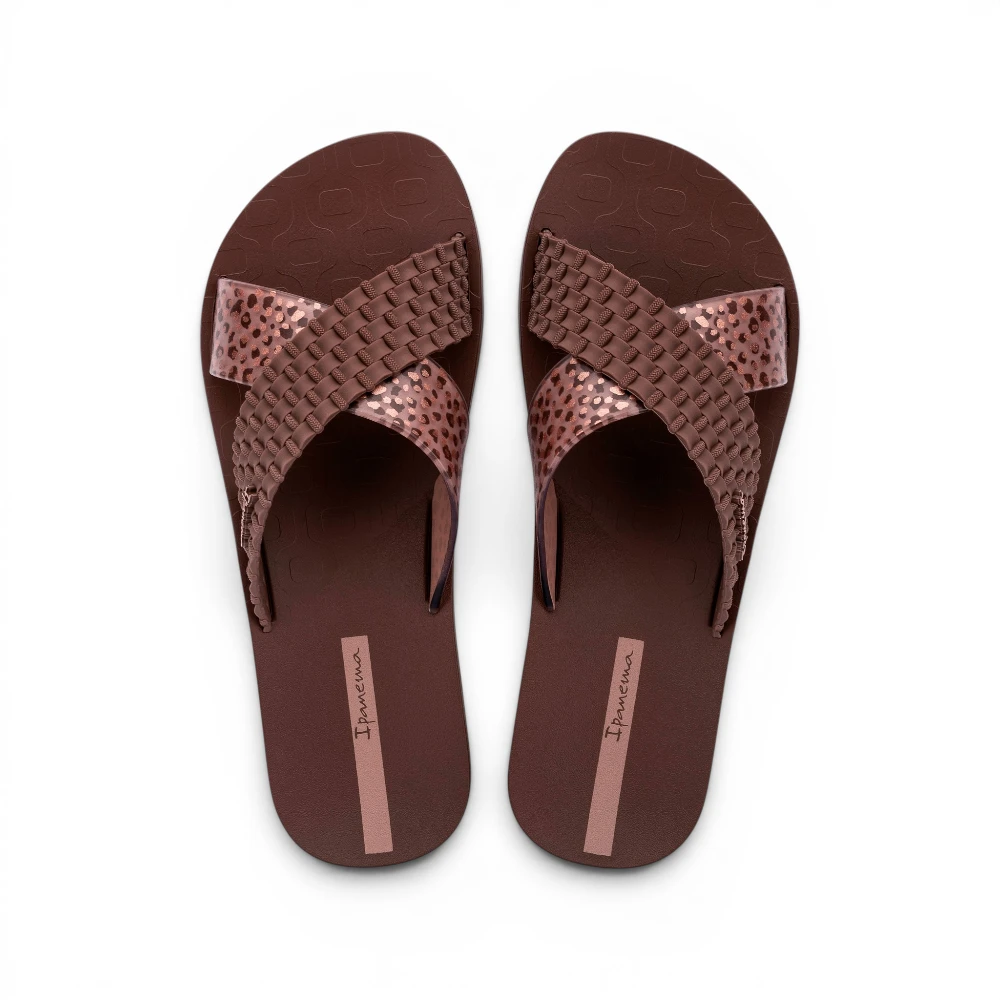 27214-BP207 Ipanema sense slide fem brown