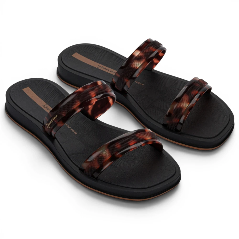 27421-BR850 Ipanema glow trendy slide ad black/brown