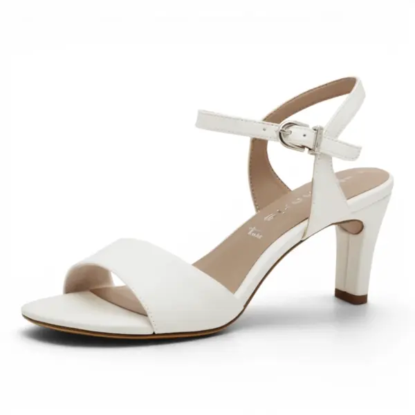 Tamaris Ženske Sandale White Matt