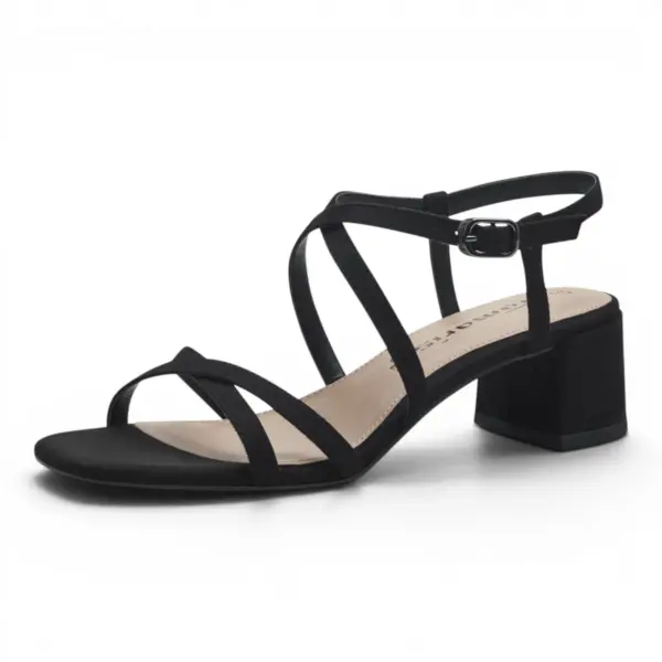 Elegantne Crne Tamaris Sandale Sandalette BLACK