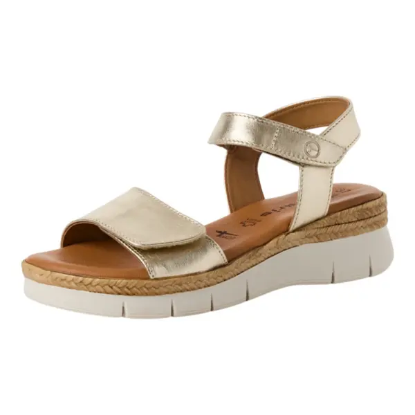 Tamaris Kožne Sandale LIGHT GOLD MET