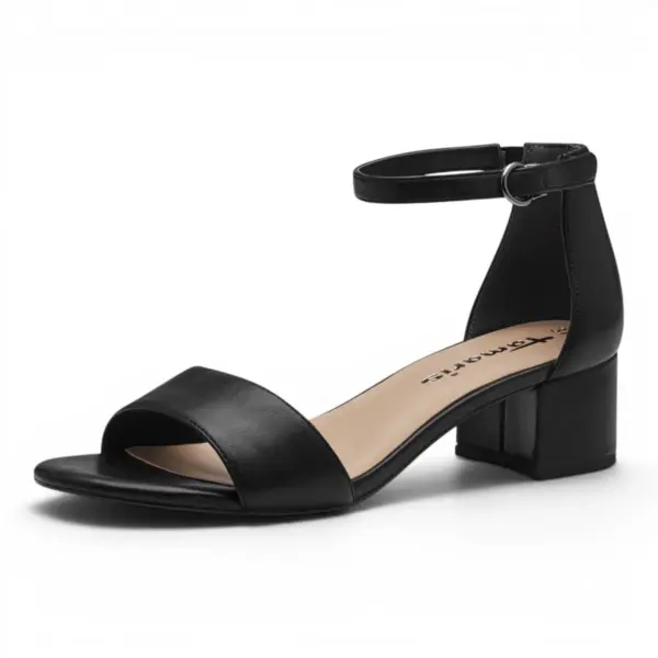 Tamaris Ženske Sandale BLACK MATT – Elegantne Crne Mat Sandale na Petu