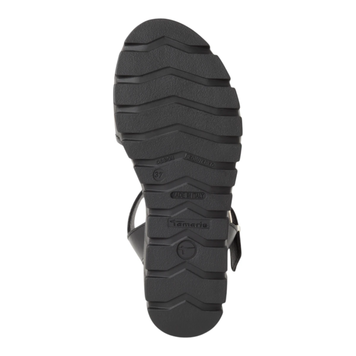 28712-42-003  Tamaris ženska sandala BLACK LEATHER
